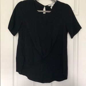 Short sleeve woven top